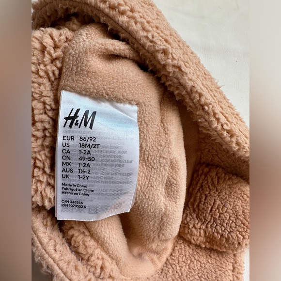 H&M Toddler Faux Sherpa Hat 1-2 YRS - Picture 3 of 5